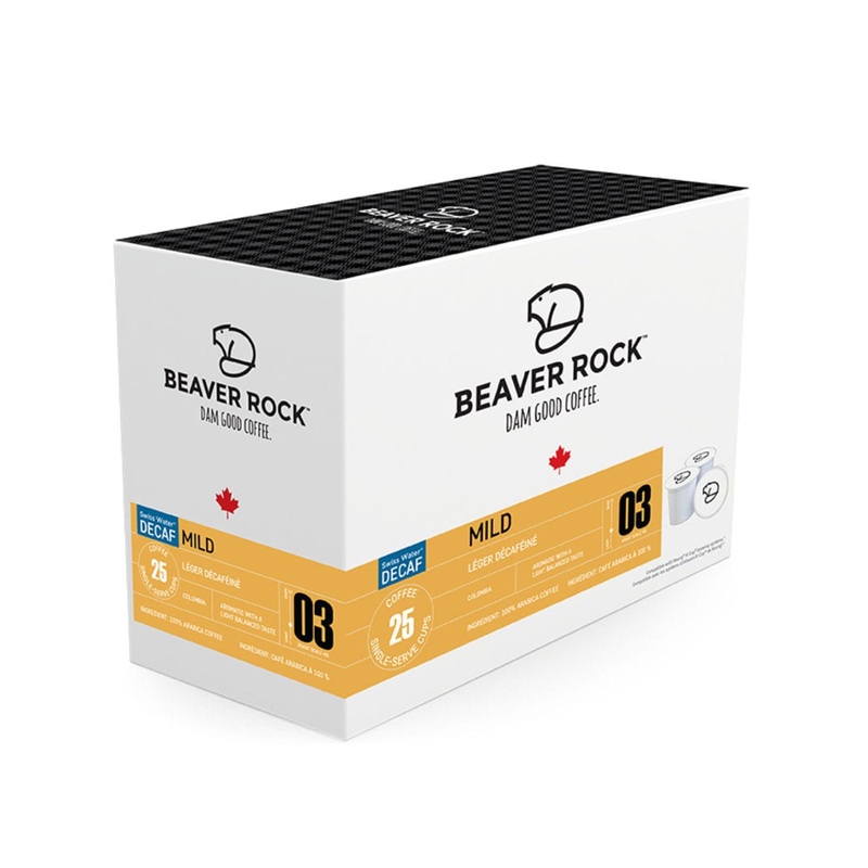 Beaver Rock Mild Decaf Single-Serve Coffee Pods (Case of 100)