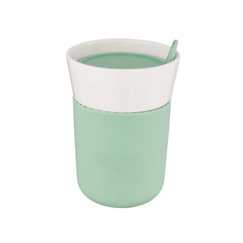 BergHOFF Leo 11.2oz Porcelain Travel Mug, Green
