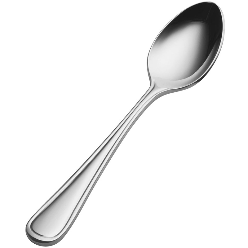 Bon Chef S316 Tuscany 4 11/16″ 18/10 Stainless Steel Extra Heavy Demitasse Spoon – 12/Pack