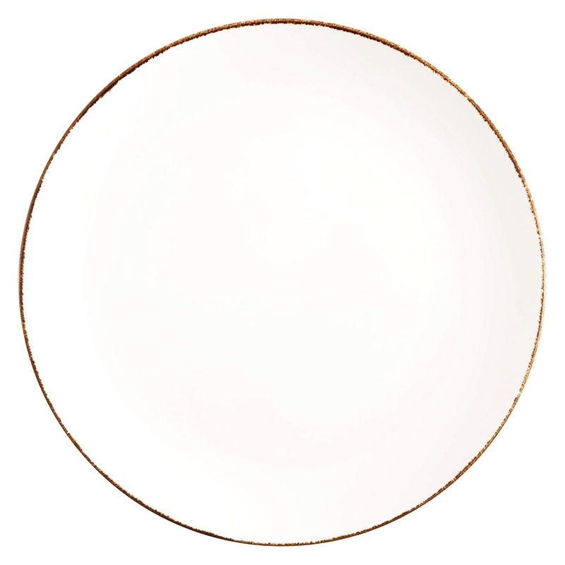 D&V Salt Serena Coupe Plate, 10.75-Inch, Set of 4, White