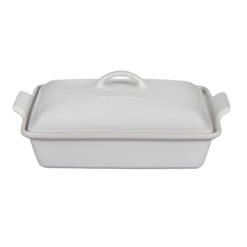 Le Creuset 4 Qt Heritage Rectangular Casserole – White