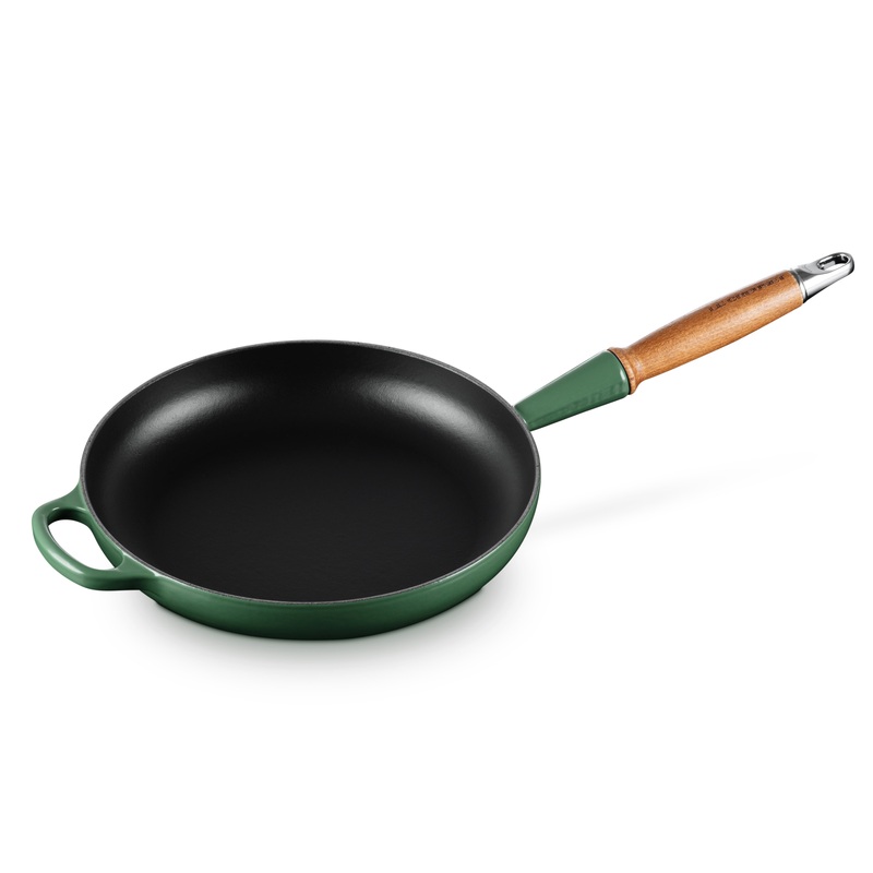 Le Creuset Cast Iron 10.25″ Artichaut Fry Pan with Wood Handle
