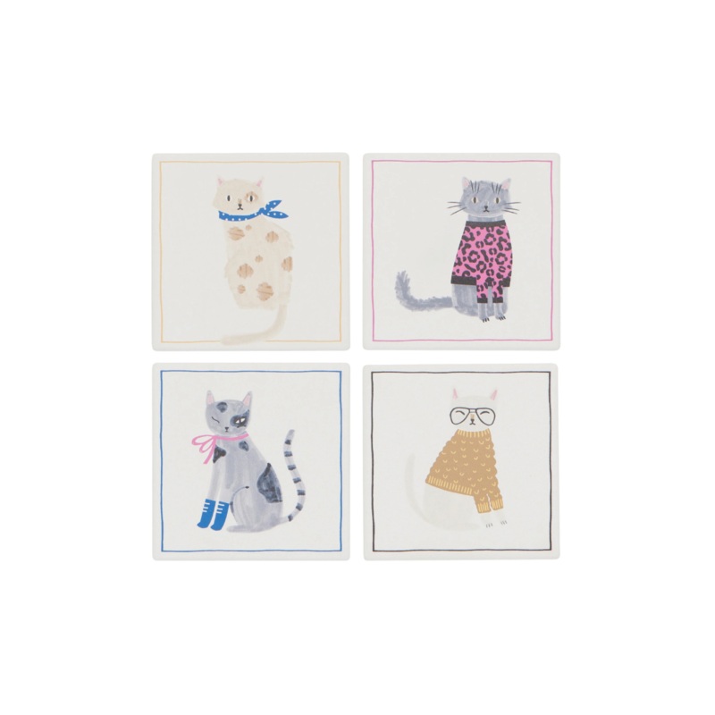 Soak Up Coasters (4 Piece Set) – Feline Fine