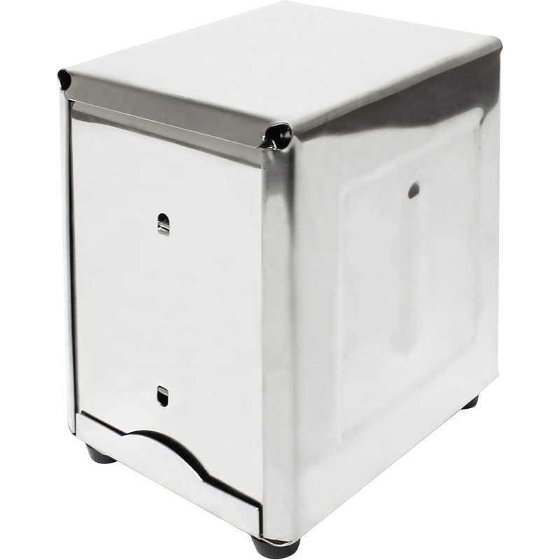 Stainless Steel Napkin Dispenser Dual Side Fold with Polished Finish – Table Top Napkin Dispenser for Kitchen Dining Table Suitable for All Dining Room