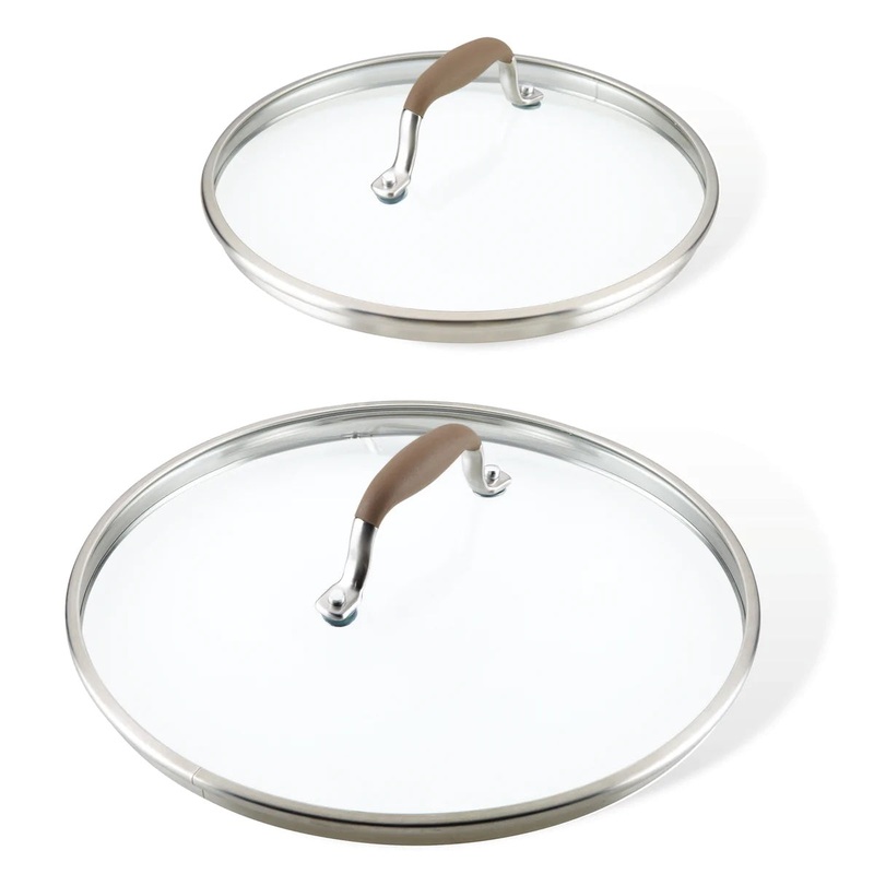 Anolon Advanced Hard Anodized Lid 10 Inch & 12 Inch Pack, Bronze