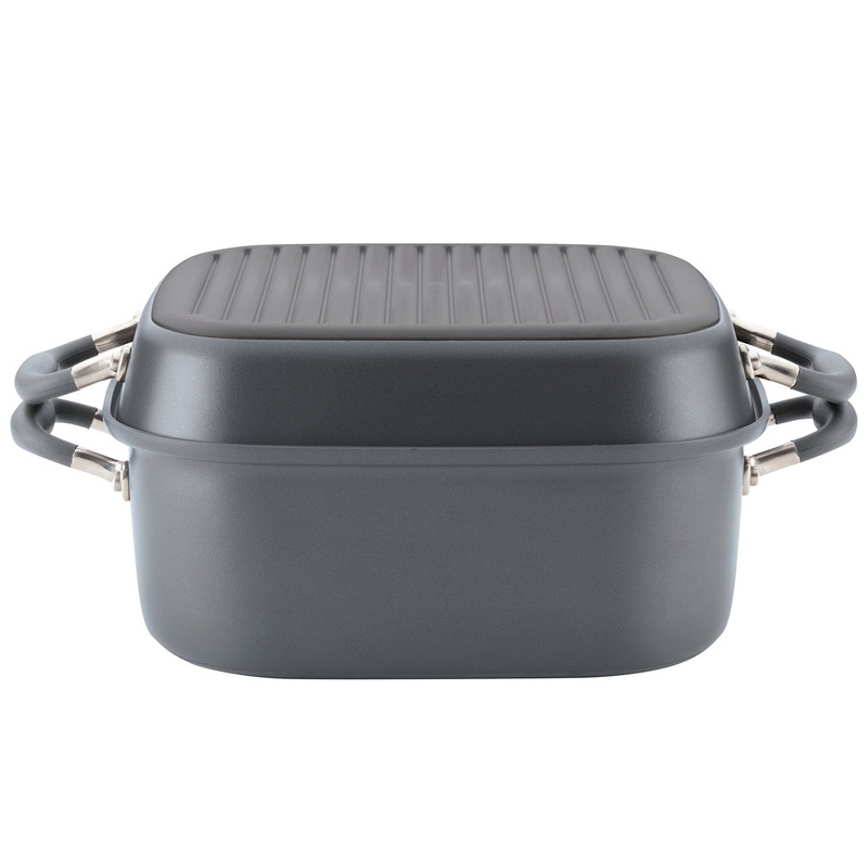 Anolon Advanced Hard Anodized Nonstick Two Step Meal Combo Cookware Set, 2-Piece, Moonstone