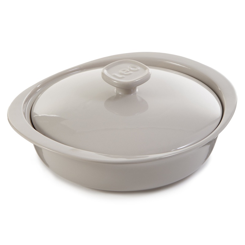 BergHOFF Balance Stone Casserole 9.5″, 2.4qt. With Stone Cover, Moonmist