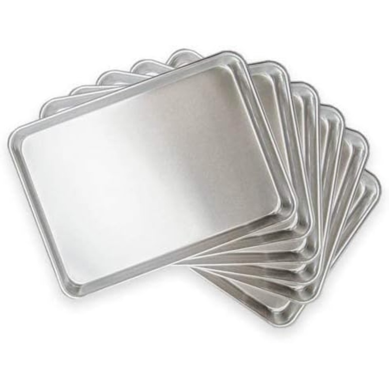 Quarter Size Aluminum Sheet Pan 9-1/2″ x 13″ Baking Sheets 18 Gauge Set of 6-Oven Safe Baking Pan Baking Tray Cookie Sheet Baking Sheet for Oven Perfect for Baking Roasting and More