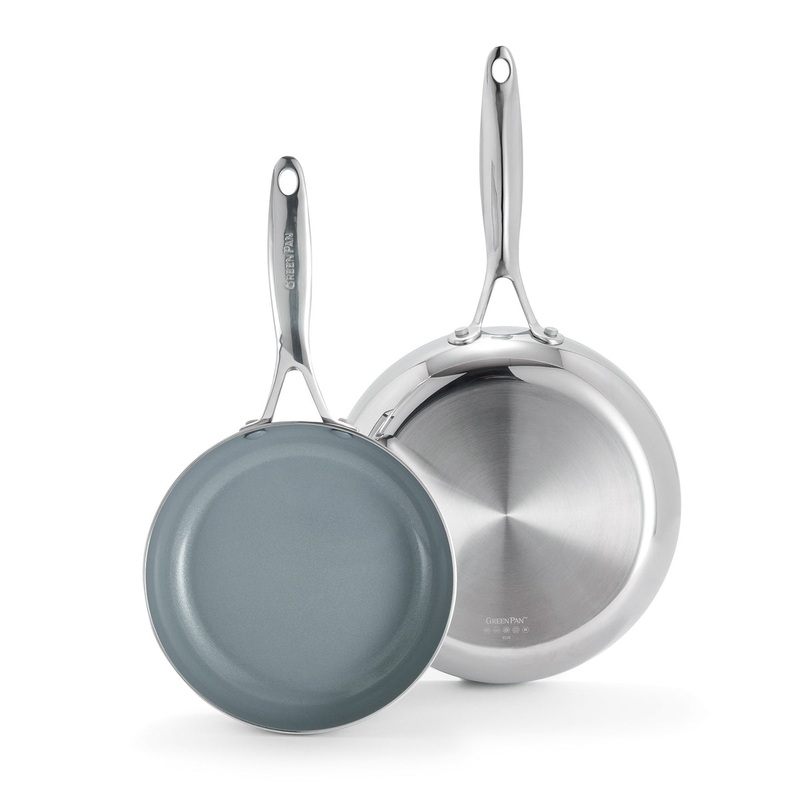 Valencia Pro Stainless Steel 8″ and 10″ Frypan Set