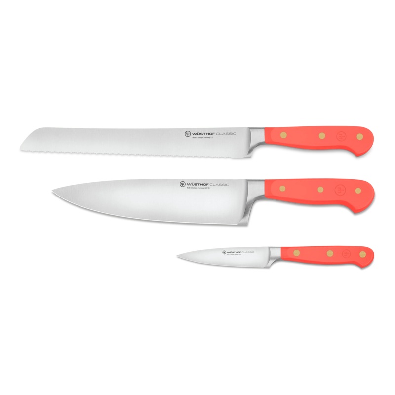 Wusthof Classic Coral Peach – 3 Pc. Essential Knife Set