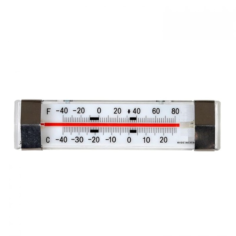 4 1/2″ Stainless Steel Horizontal Tube Refrigerator Freezer Thermometer – 40F to 80F – Safe Temperature Indications Fridge and Freezer Temperature Zones for Freezer Refrigerator Cooler