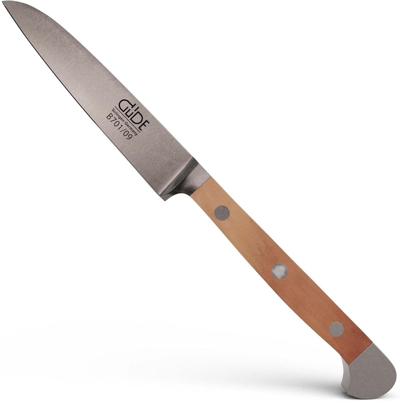 Gde Alpha Pear Series – 3″ Forged Double Bolster Paring Knife, Luxury Pear Wood Handle