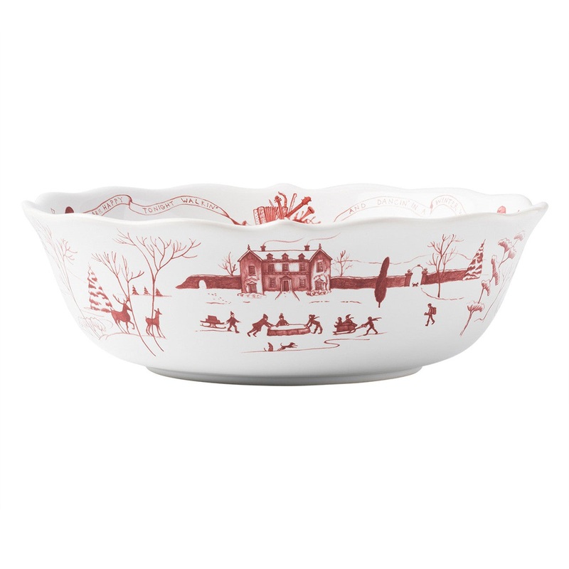 Juliska Country Estate Winter Frolic 10″ Serving Bowl – Ruby