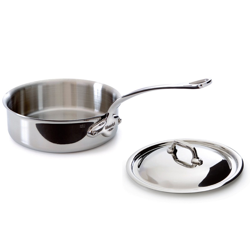 Mauviel M’Cook 1.9 qt. Stainless Steel Saute Pan & Lid