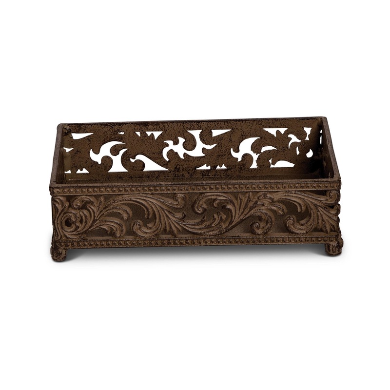Metal Acanthus Leaf Metal Guest Towel/Dinner Napkin Holder
