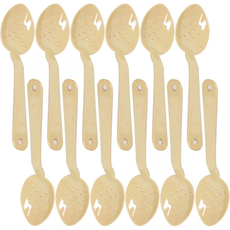 Perforated Serving Spoon Polycarbonate Set of 12- Salad/Buffet Catering Spoons Large Serving Spoons Utensils Serving for Buffet Banquet Flatware Kitchen