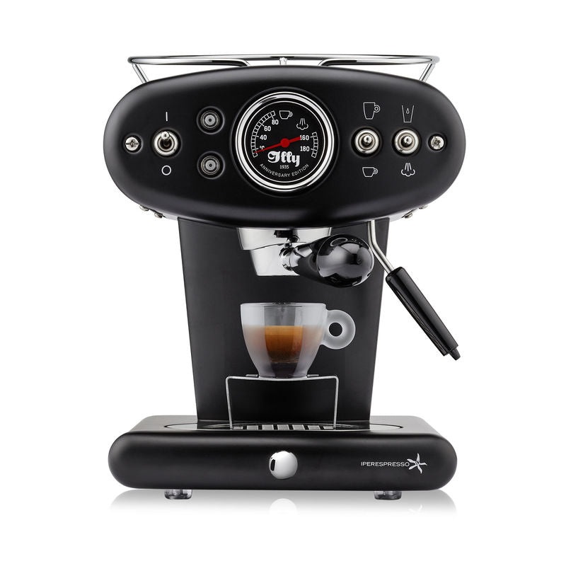 Refurbished Francis Francis X1 Black with Brass Boiler & Coffee Pod Handle