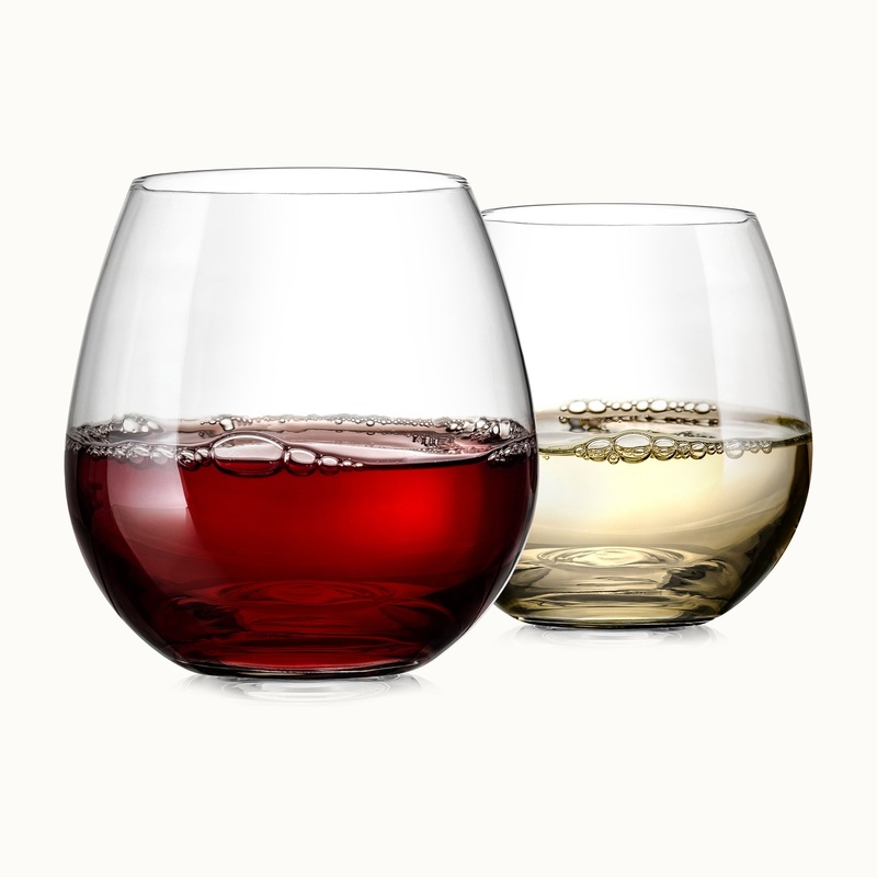 Stemless Wine Glasses Set