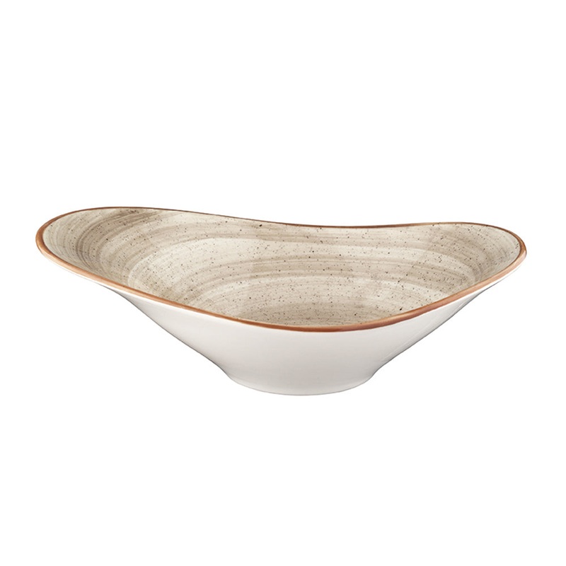 Terrain 11″ x 7.5″ x h:3.5″ 25 oz. Oval Brown Porcelain Bowl