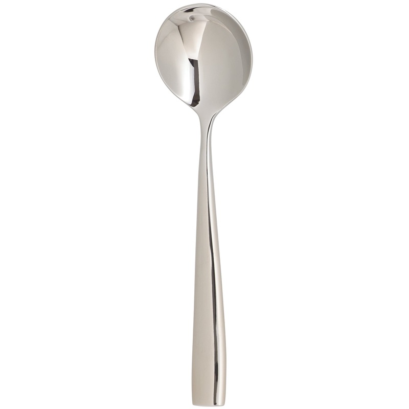 Arcoroc FL409 Liv 7″ 18/0 Stainless Steel Heavy Weight Soup Spoon by Arc Cardinal – 12/Pack