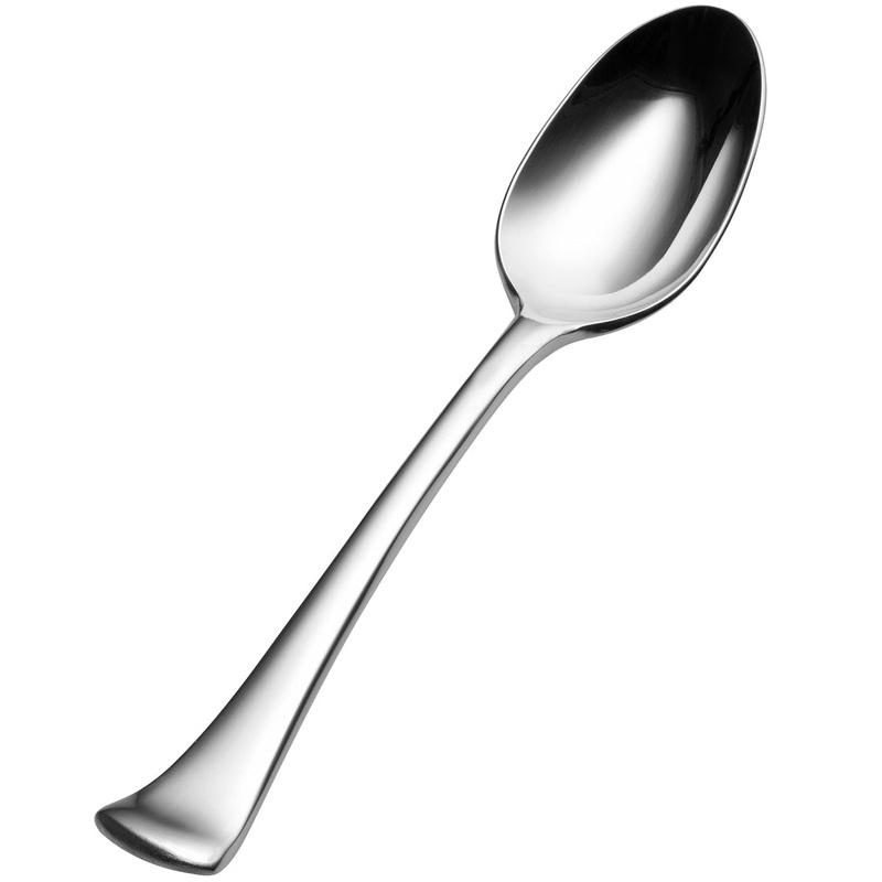 Bon Chef S3203 Aspen 7 1/2″ 18/10 Stainless Steel Extra Heavy Soup / Dessert Spoon – 12/Pack