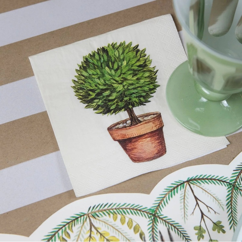 Hester & Cook Topiary Cocktail Napkin