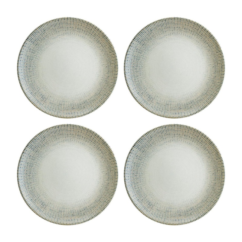 Sway dia.10.5″ Round Decorated Porcelain Plate (Set of 4)