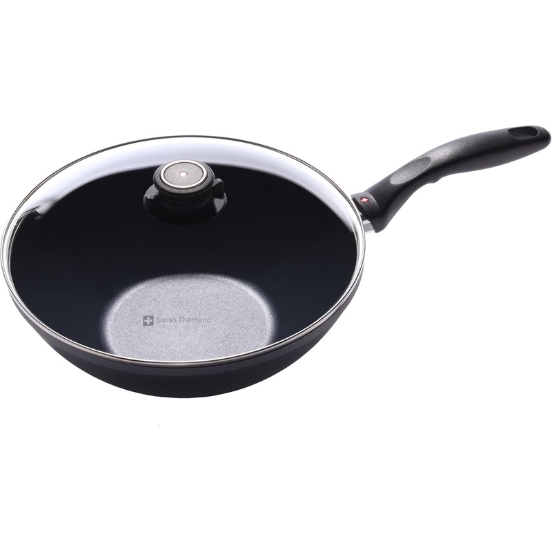 Swiss Diamond – 11″ Wok w/Glass Lid