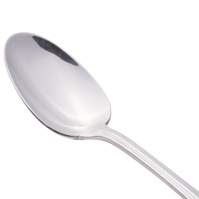 World Tableware 961 002 Resplendence 6 7/8″ 18/0 Stainless Steel Heavy Weight Dessert Spoon – 12/Pack