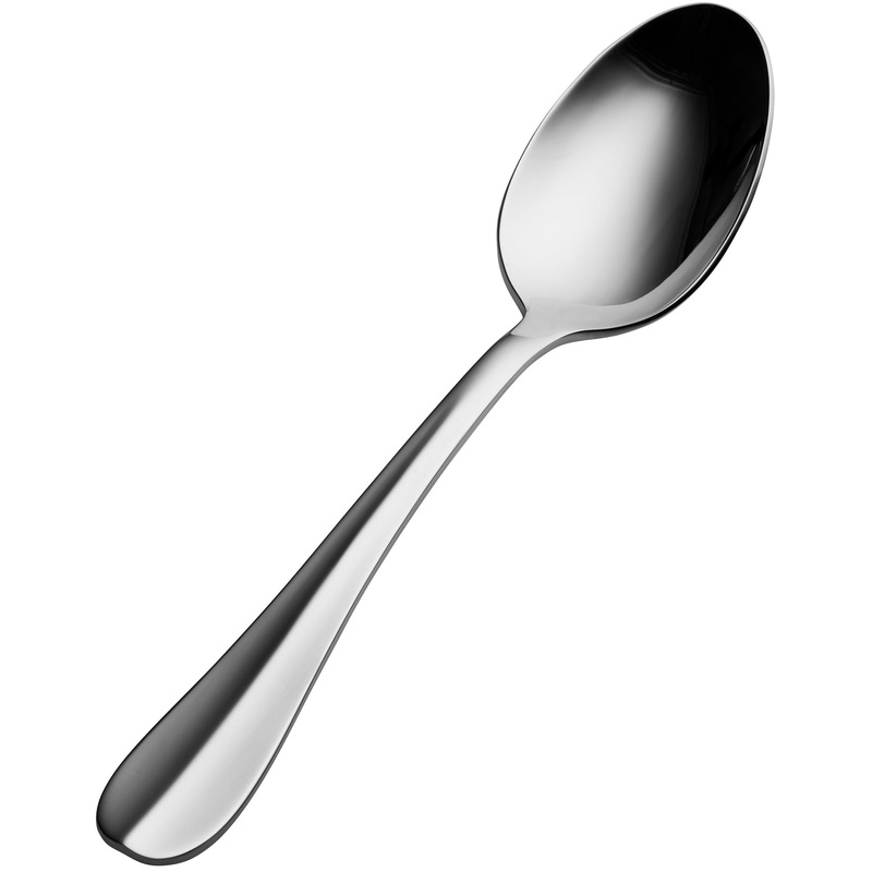 Bon Chef SBS104 Monroe 8 7/16″ 18/0 Extra Heavy Weight Bonsteel Table / Serving Spoon – 12/Pack