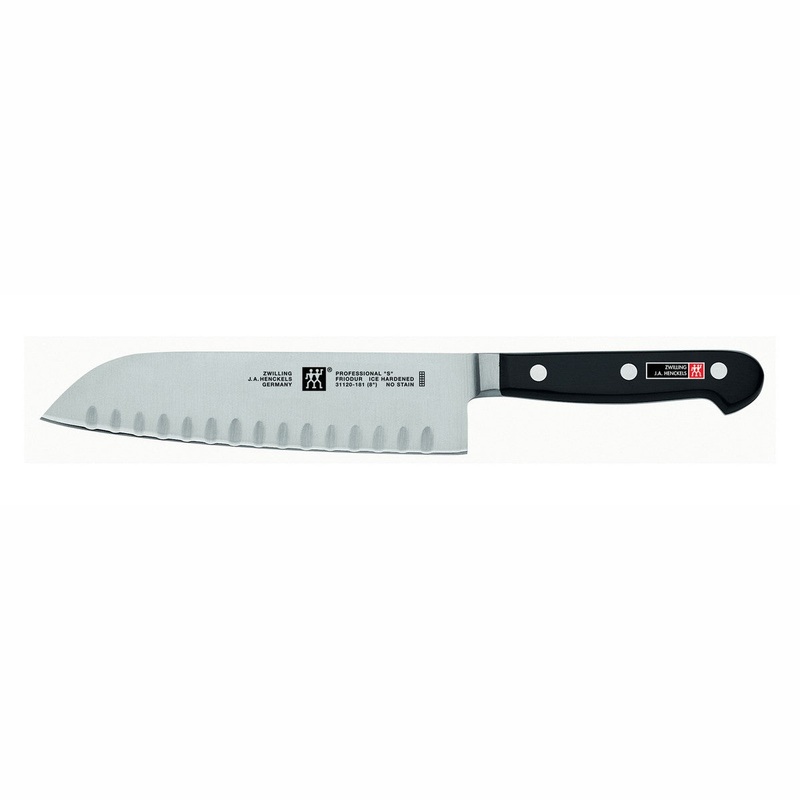 Henckels Professional “S” – 7″ Santoku Hollow Edge