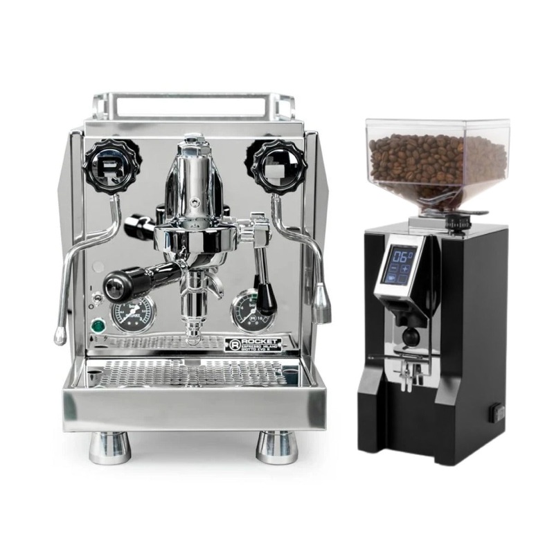 Rocket Espresso Giotto R and Eureka Oro Mignon XL Grinder Bundle