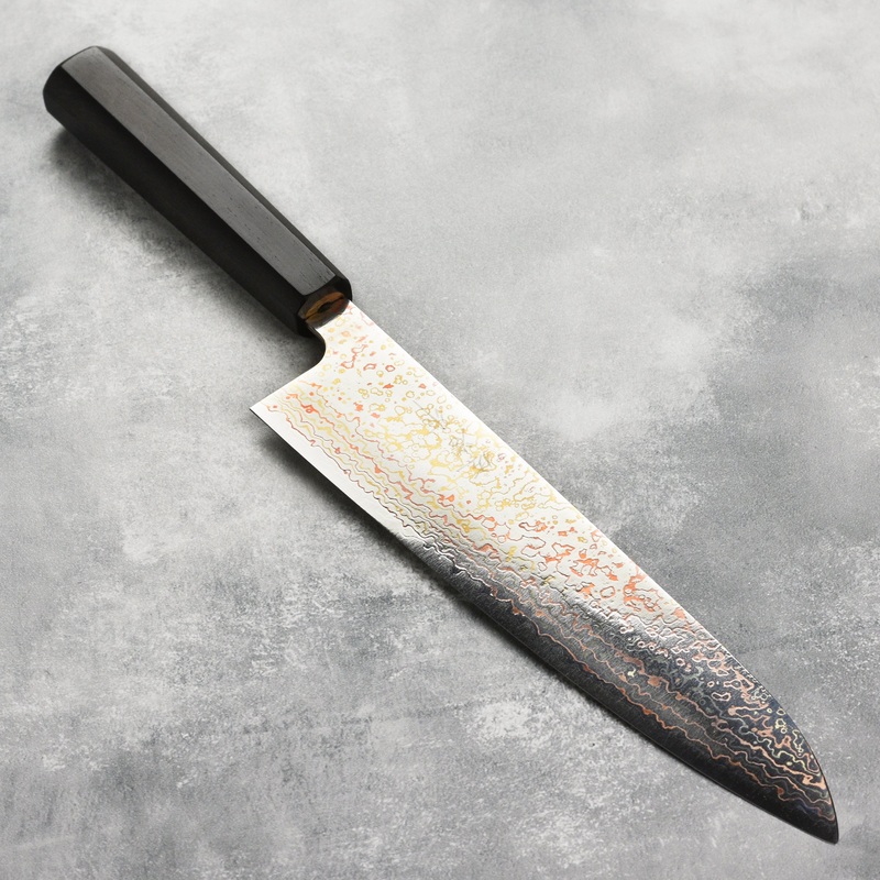 Saji Rainbow Damascus 9.4″ Gyuto