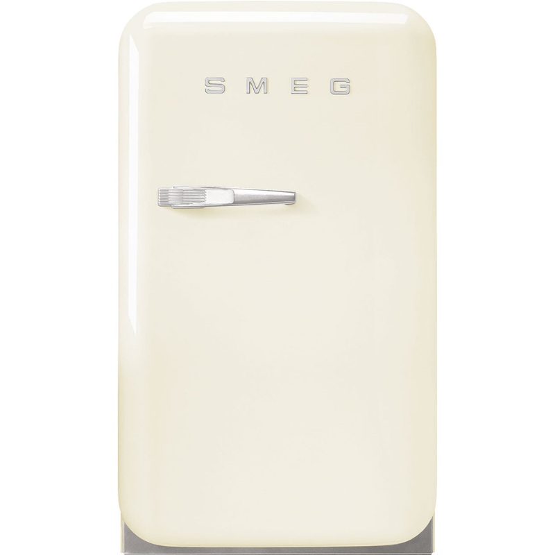 Smeg 50’s Retro Style Aesthetic Freestanding Cream Mini Cooler Right Hand Hinge with 1.34 Cu Ft Capacity , 15-Inches