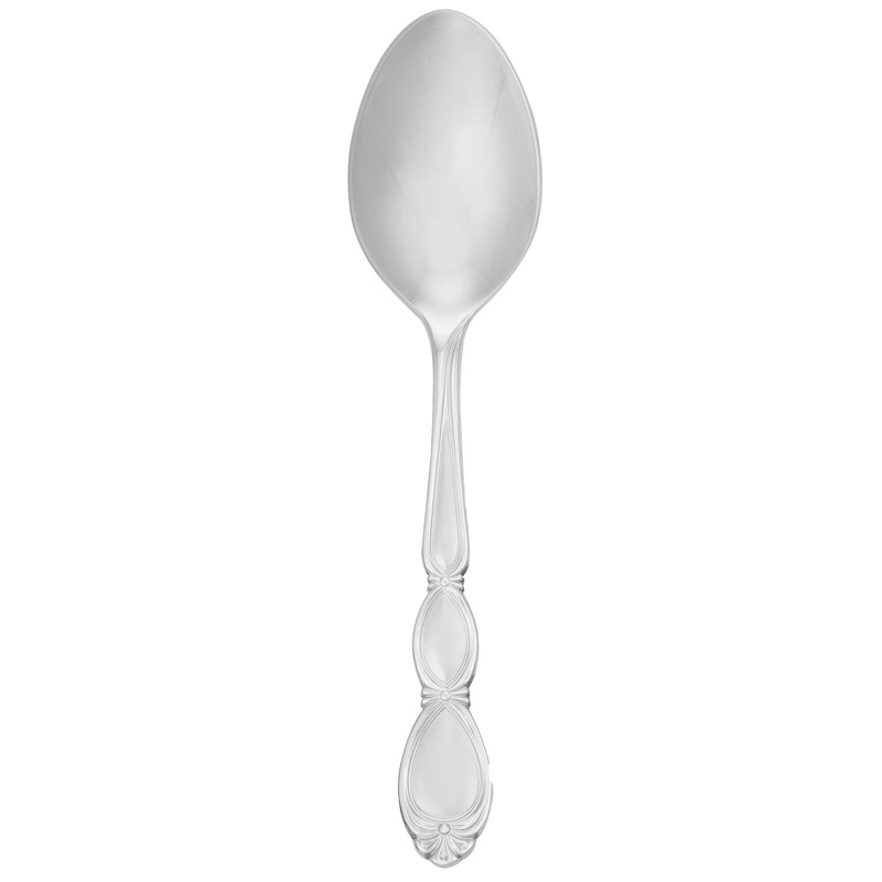 Walco 2203 Dramatique 8 3/8″ 18/10 Stainless Steel Extra Heavy Weight Tablespoon / Serving Spoon – 12/Pack
