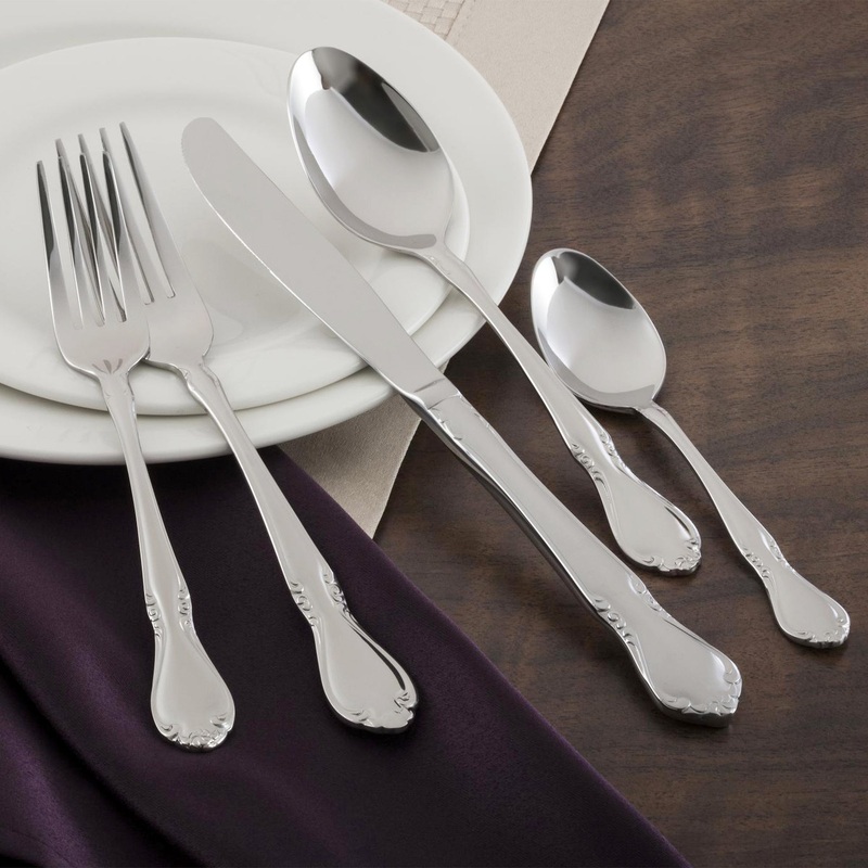 Walco 9105 Illustra 7 1/4″ 18/10 Stainless Steel Extra Heavy Weight Dinner Fork – 12/Pack
