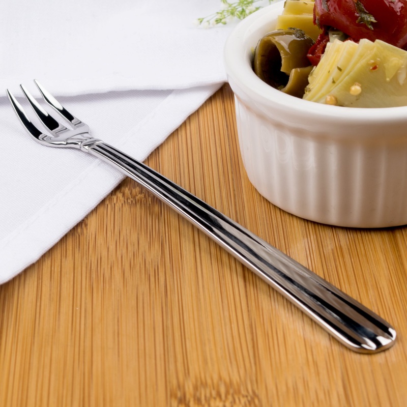 Acopa Harmony 6″ 18/8 Stainless Steel Extra Heavy Weight Oyster / Appetizer / Cocktail Fork – 12/Pack