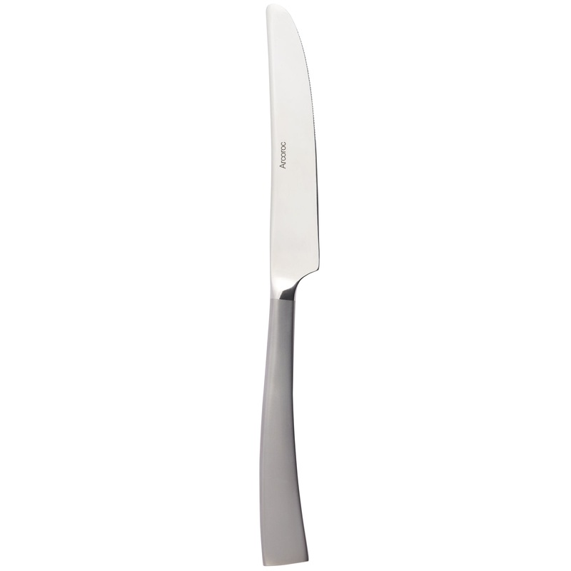 Arcoroc FJ804 Latham Sand 9 1/4″ 18/10 Extra Heavy Weight Stainless Steel Dinner Knife by Arc Cardinal – 12/Pack