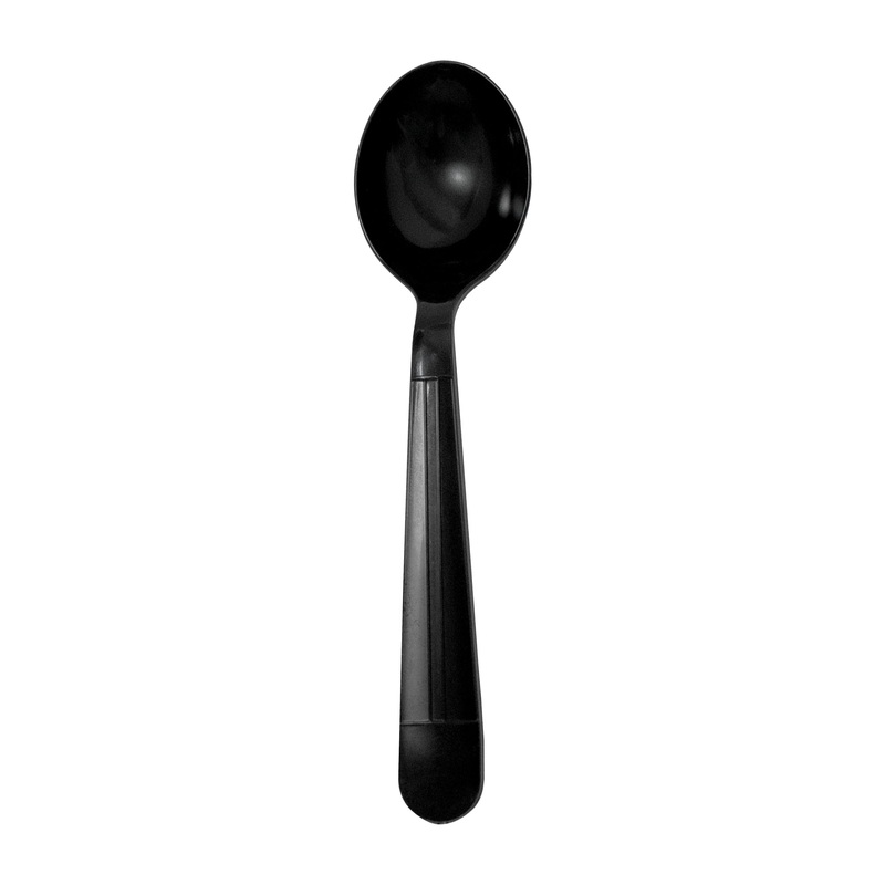 Heavy Weight PP Black Soup Spoon