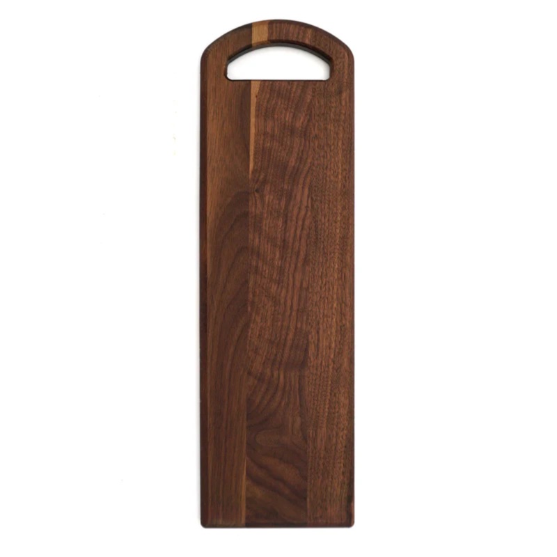 JK Adams Walnut Serving Board with Oval Handle – 20″ x 6″