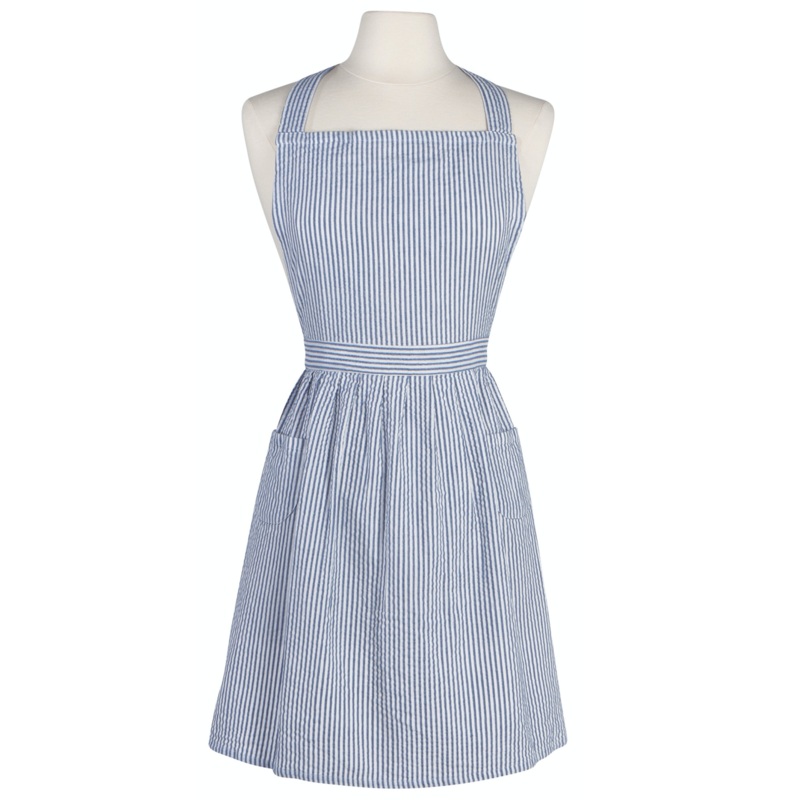 Now Designs Classic Apron – Blue Seersucker