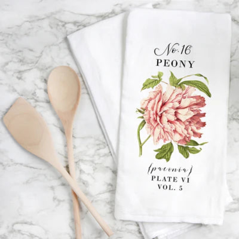 Porter Lane Home Botanical Peony Tea Towel