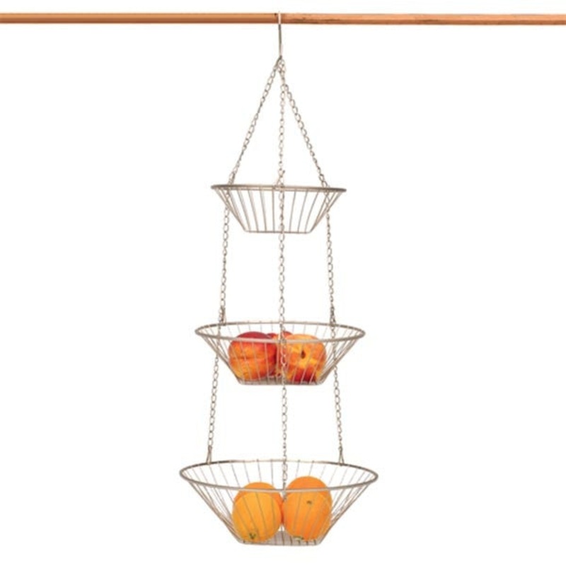 R.S.V.P. Wire Hanging Basket – Nickel