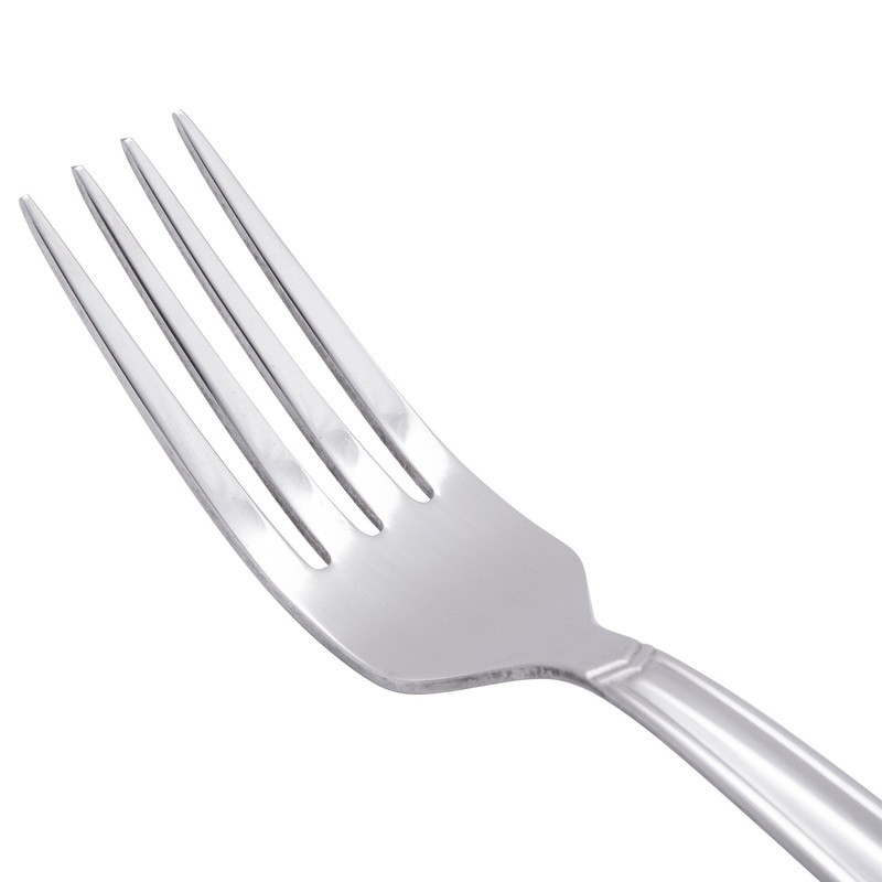 World Tableware 146 030 Vermont 7 3/4″ 18/0 Stainless Steel Heavy Weight Utility / Dessert Fork – 12/Pack