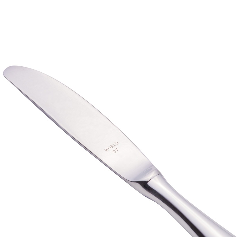 World Tableware 213 254 Baguette 6 3/4″ 18/0 Stainless Steel Heavy Weight Hollow Handle Bread and Butter Knife – 12/Pack