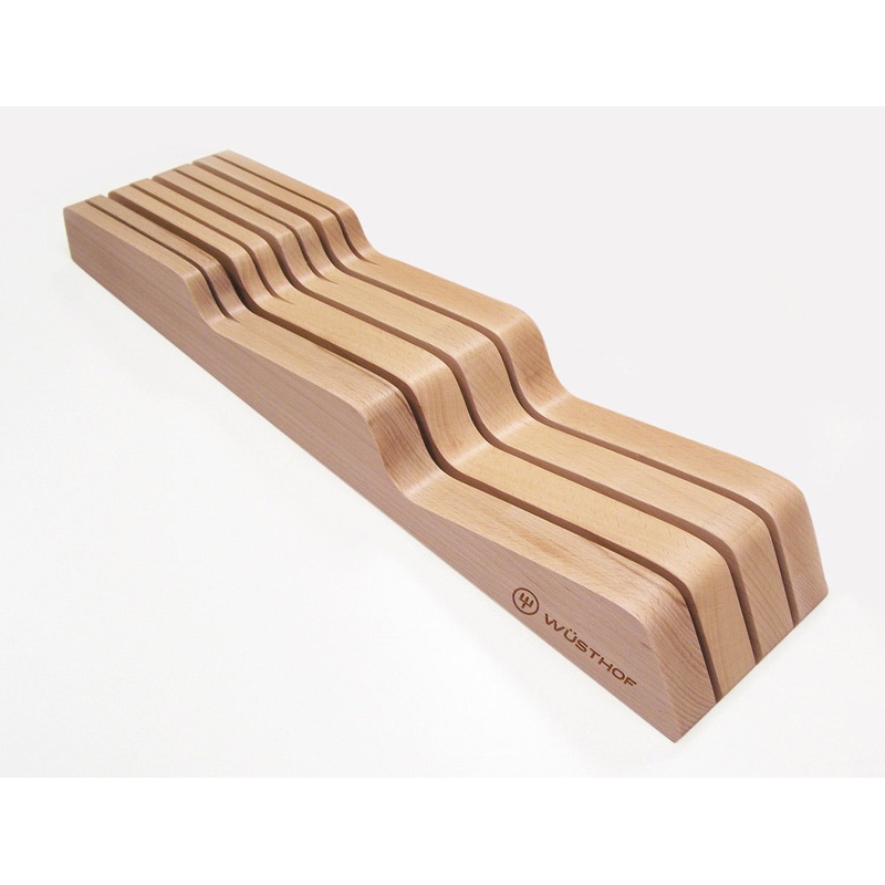Wusthof 7-Slot In-Drawer Knife Storage Tray Block, Beechwood