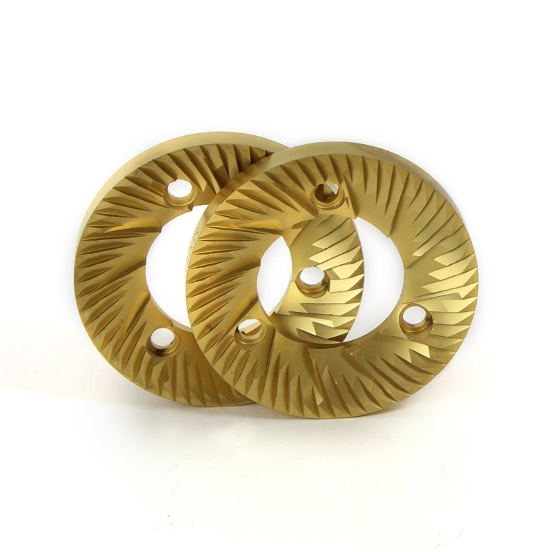 Eureka Mythos Titanium Grinder Burrs (Pair) RH  74x37x9mm – MACMYTHOSLOWCP