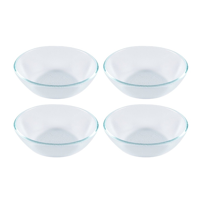 Glass Dinnerware dia.4.5″ h:1.5″ 5 oz. Round Clear Glass Bowl (Set of 4)