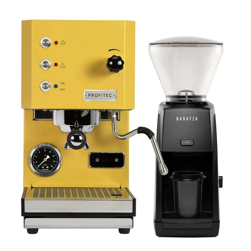 Profitec Go (Yellow) Espresso Machine & Baratza Encore ESP Grinder (Black) Bundle