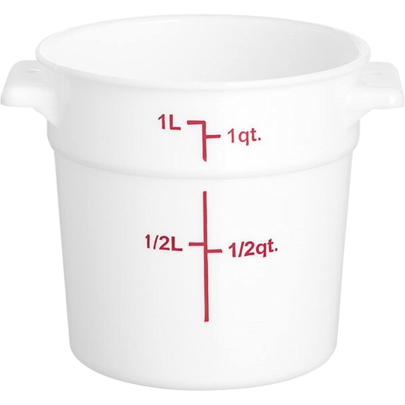 Round Food Storage Container Polypropylene – Commercial Food Storage Containers Meal Prep Containers Reusable Food Containers for Pantry Kitchen Storage Organization